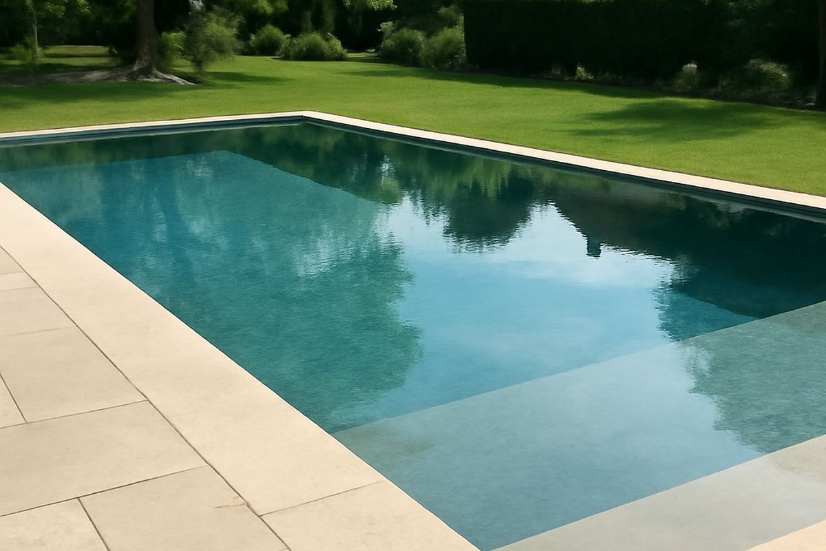 Piscine miroir terrasse