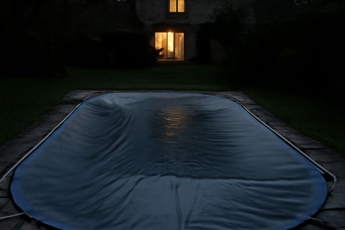 Piscine nuit hiver